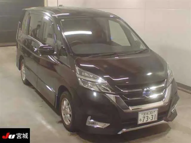 Nissan Serena 4WD HIGHWAY STAR S HYBRID · 2017 – Außenansicht (Auktionsfoto)